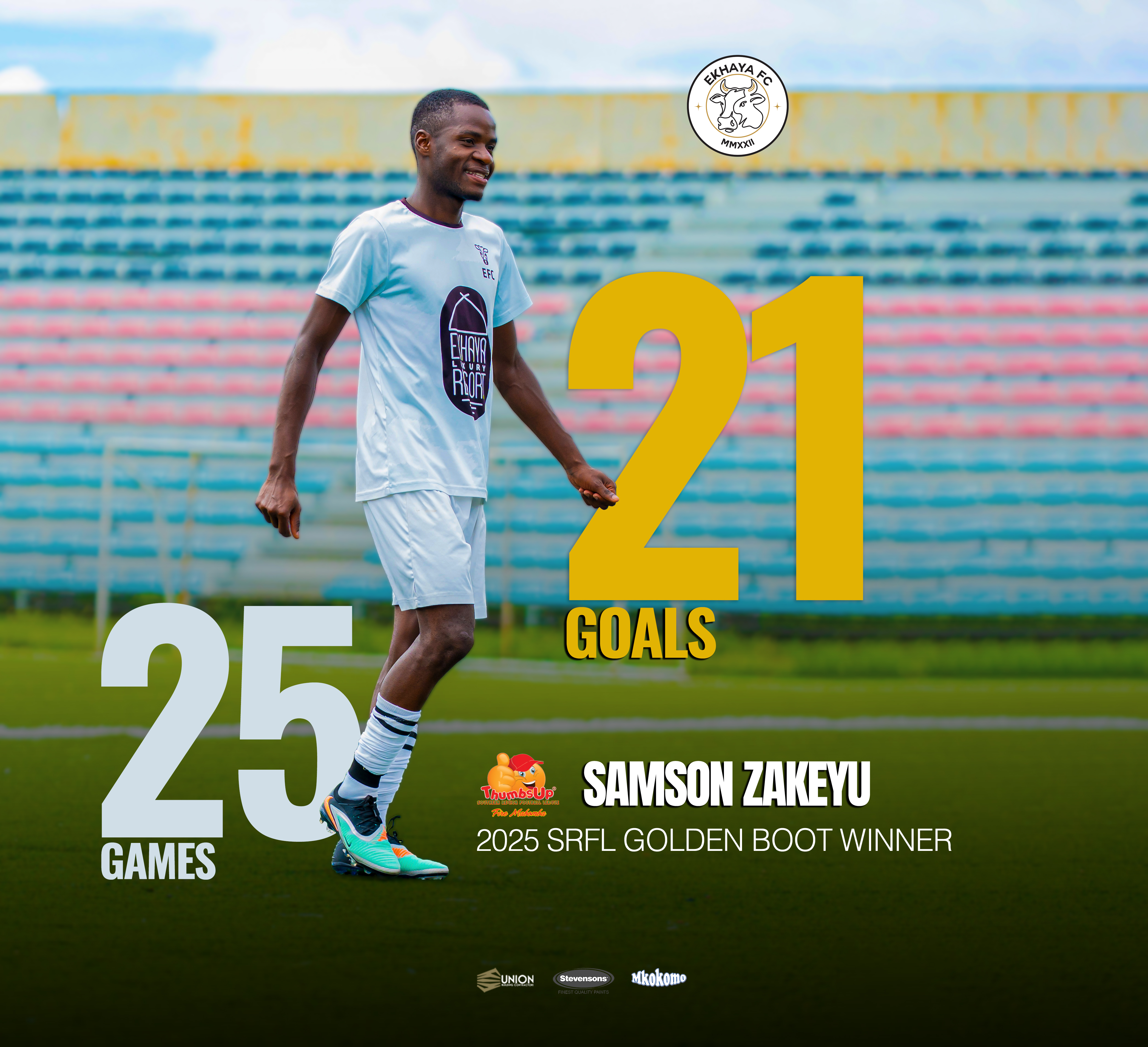 Samson Zakeyu Ends 2025 Season as Top Scorer Despite Ekhaya FC Reserves Falling Short