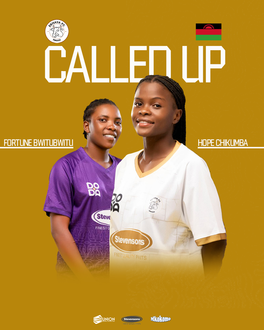Ekhaya Women Duo Earn Malawi U20 Call-Up