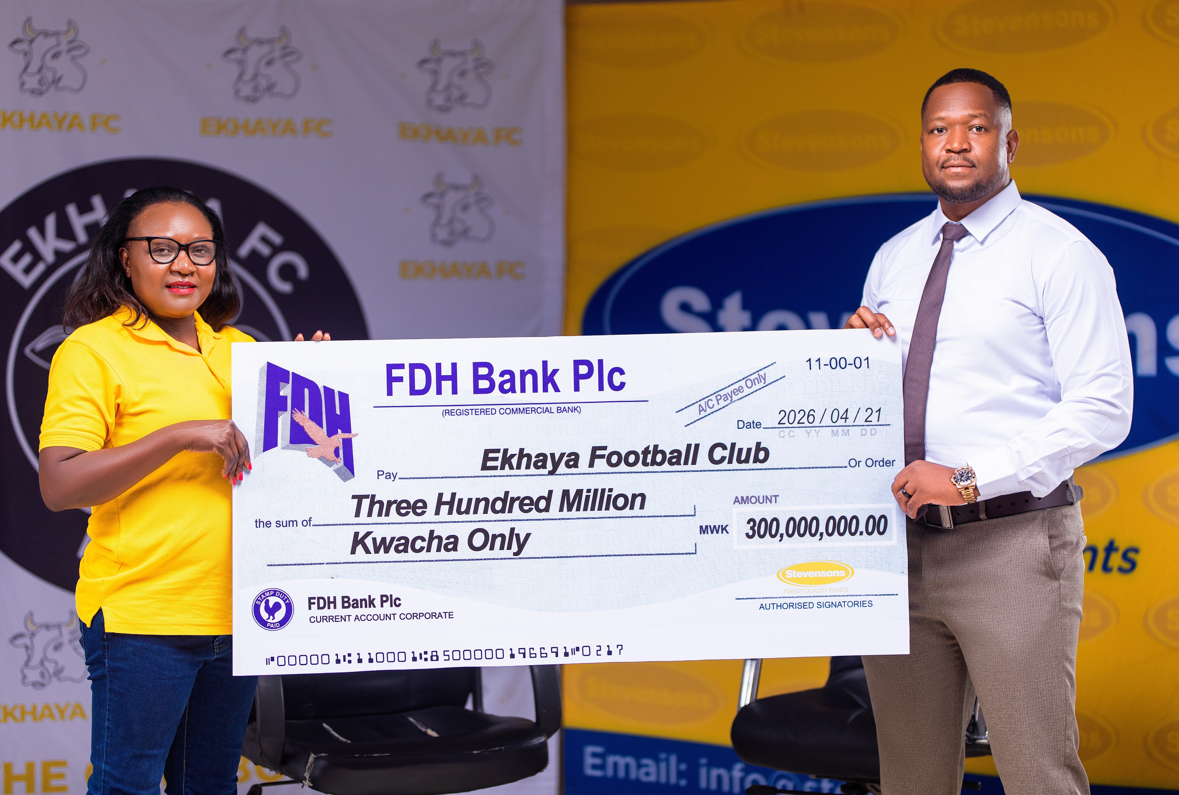 Ekhaya FC Unveil Stevensons Paint as Main Shirt Sponsor