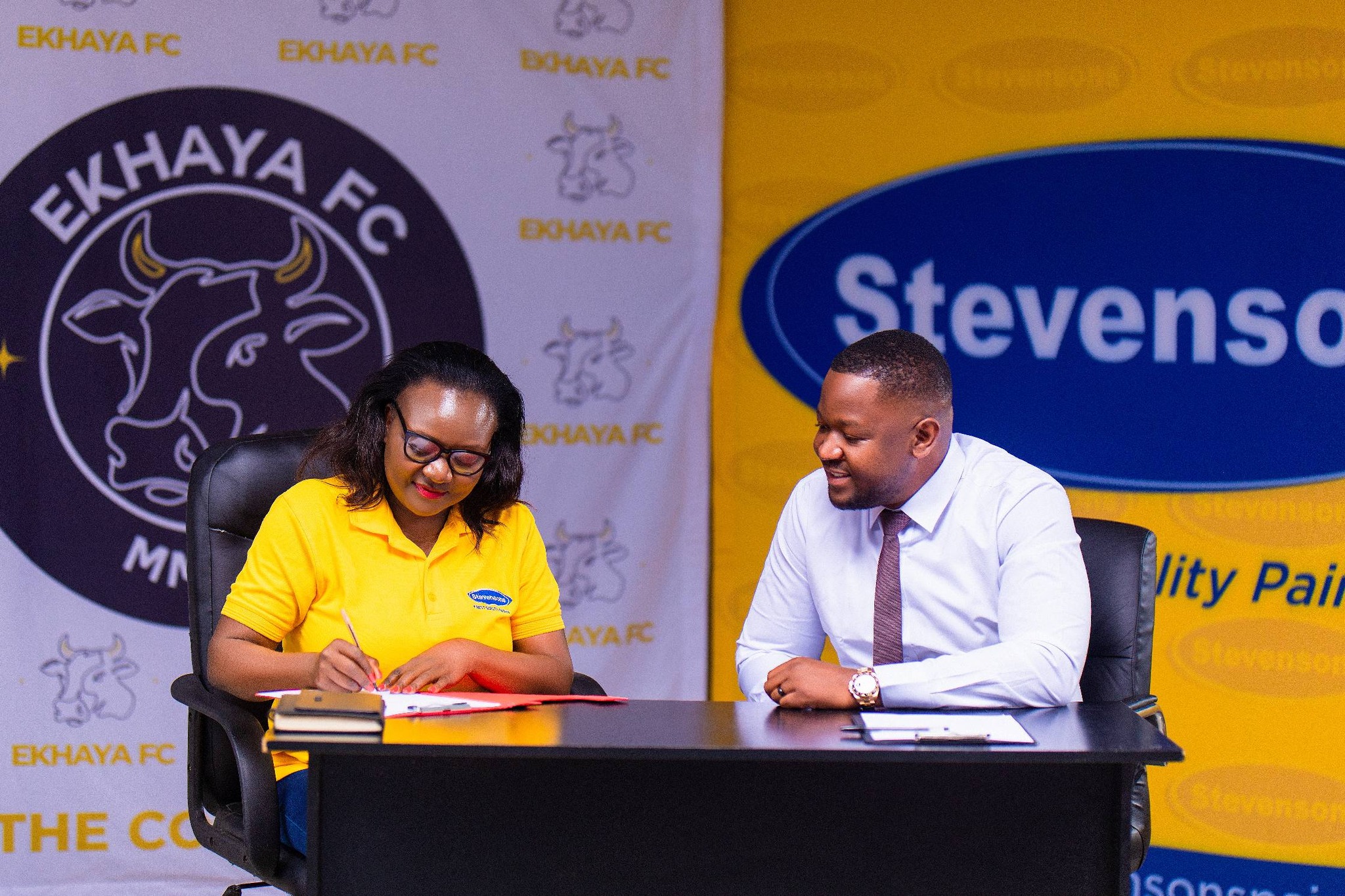 Stevensons Paint unveiling its new Ekhaya FC main shirt sponsorship for upgraded one-year deal worth MWK 300 million.